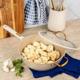 Sartén Thyme & Table Antiadherente 5 Cuartos Color Beige