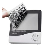 Higrometro Digital Termometro Medidor Humedad Reloj Alarma