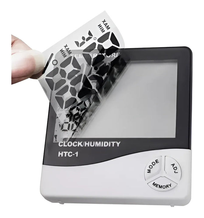 Higrometro Digital Termometro Medidor Humedad Reloj Alarma