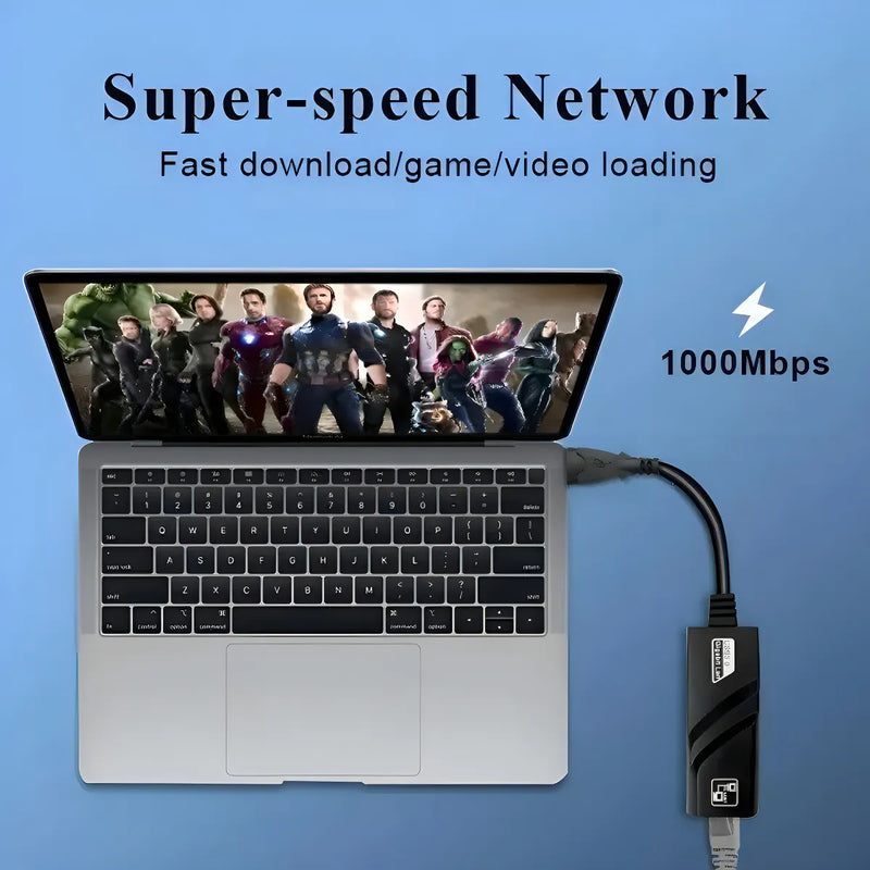 Adaptador Rj45 Usb 3.0 Gigabit Ethernet 10/100mbps