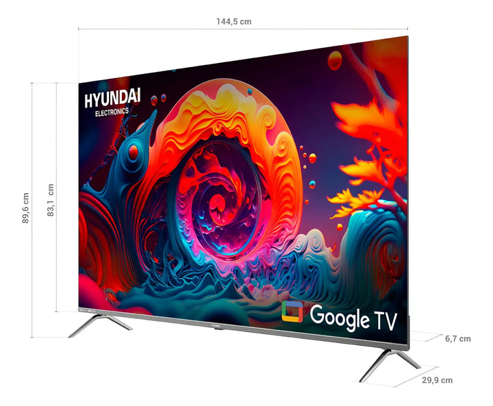 Televisor Hyundai 65 Pulgadas 4k Uhd Qled Smart Tv