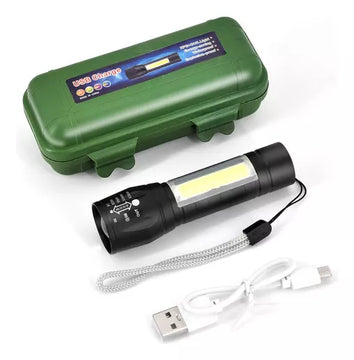 Linterna táctica recargable Ditro MINI LN961 cor negro luz blanco