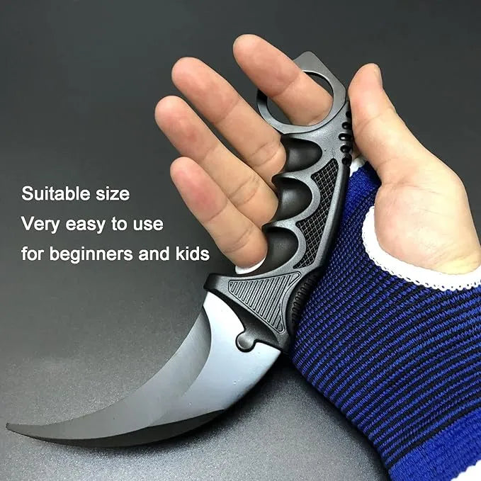 Navaja Cuchillo Karambit Táctico Militar Con Funda Negro