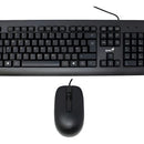 Kit de teclado y mouse Alámbrico Genius KM-160 de color negro- En español