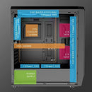 Caja Darkflash Water Square 5 Atx Vidrio Frontal Mid Tower Negro