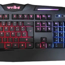Combo Gamer Teclado/mouse Weibo Wb-520 Rgb Color del mouse Negro Color del teclado Negro