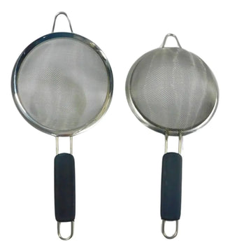 Colador Metal Mango Plastico 20 Cm Utensilios De Cocina Gris