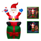 Santa Navideño Decoración Navideña Para El Hogar Con Luces Rojo Santa Con Regalo