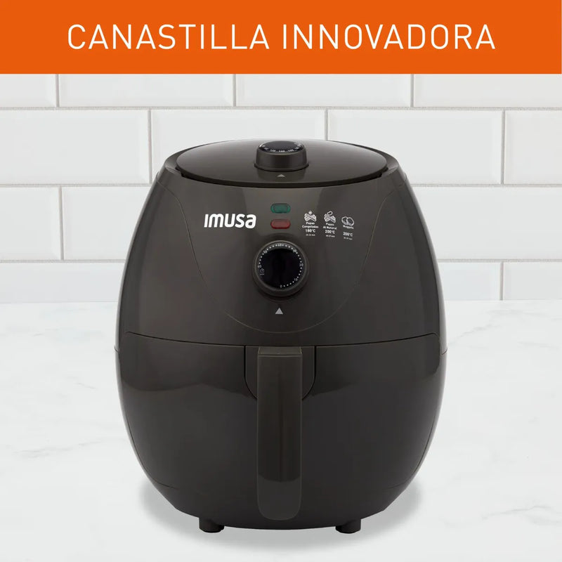 Freidora De Aire Imusa Air Fryer Esencial 3,2 Litros Gris
