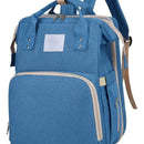 Mochila Bolso Maternal Bebé Cuna Gran Capacidad Impermeable Color Celeste