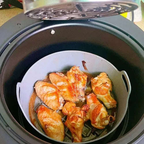 Bandeja Protectora De Silicona Para Freidora De Aire Beige