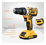 Taladro SISDATA Inalámbrico Percutor Potencia Real 650w 2 Bat Color Amarillo Frecuencia 50Hz /60Hz