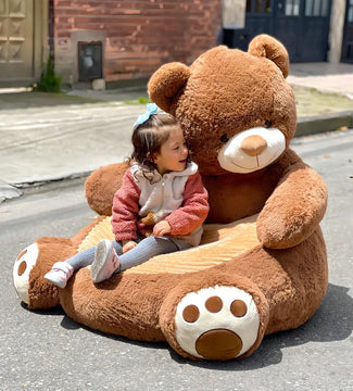 Puff Silla Peluche Oso Gigante 100x90cm