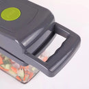 Mandolina Picatodo Multifuncional Para Verduras Y Frutas Color Gris con Verde