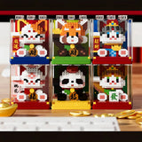 Bloques Armables Niños Adultos Construcción Combo Oso Panda + Gato De La Suerte Cubo Tipo Rompecabezas Didácticos Coleccionables Fichas Pequeñas Creatividad Motricidad Regalo Juego Destrezas