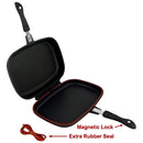 Sartén Doble Parrilla Dessini Italiana Antiadherente 36 Cm Color Negro