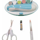 Set Manicure Completo Para Bebes Con Limas, Cortauña, Tijera Azul Claro