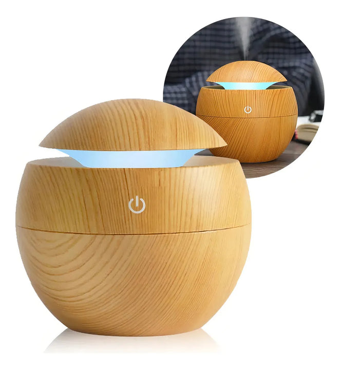 Humidificador Mini Umidificador Umidificador de Ar Mini Umidificador e Aromatizador con voltaje de marrón claro