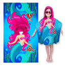 Softerry Poncho Con Capucha De Sirena Para Ninos, Toalla De