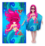 Softerry Poncho Con Capucha De Sirena Para Ninos, Toalla De