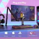 Micrófono de condensador USB Maono Gamerwave Rgb DGM20s Con Brazo Araña color Negro