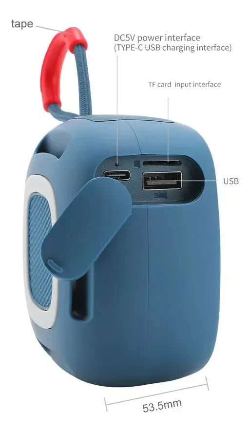Mini Parlante Altavoz Recargable Impermeable Radio Portátil Diseño