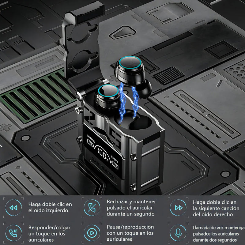 Audífonos Bluetooth Deportivos M25 Reducción De Ruido Negro