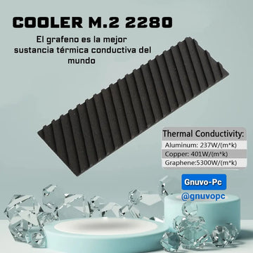 Cooler Disipador Calor M.2 Sata Nvme Cobre Cubierto Grafeno