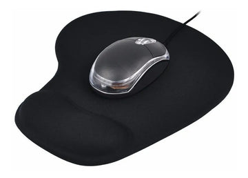 Pad Mouse Ergonómico Con Apoyo En Gel Para La Muñeca - Negro