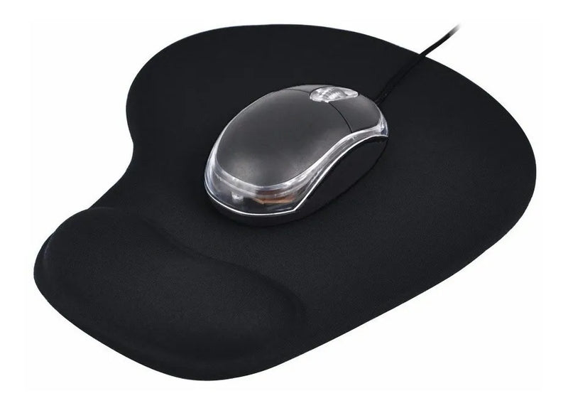 Pad Mouse Ergonómico Con Apoyo En Gel Para La Muñeca - Negro