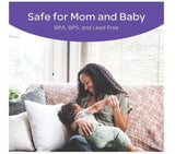 Set 3 Biberones Lansinoh Naturalwave 8 Onzas 3m Flujo Medio Violeta