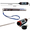 Termometro Digital Lcd Pincha Carne -50° A 300° - 4 Botones Color Negro