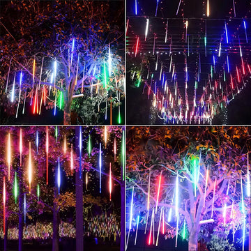 Serie De Luces Led Navideña 8 Tubos 50cm 288 Leds Multicolor Color De Las Luces Rgb