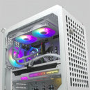 Enfriador De Líquido Aio Coolermaster Masterliquid 240 Atmos White Argb De Circuito Cerrado, Bomba Personalizada, Ventiladores Pwm De Borde Falso, Radiador De 240 Mm, Cryofuze, Amd Ryzen Am5/am4
