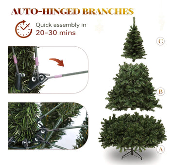 Yitahome Arbol De Navidad Artificial Con Bisagras Verde Prei