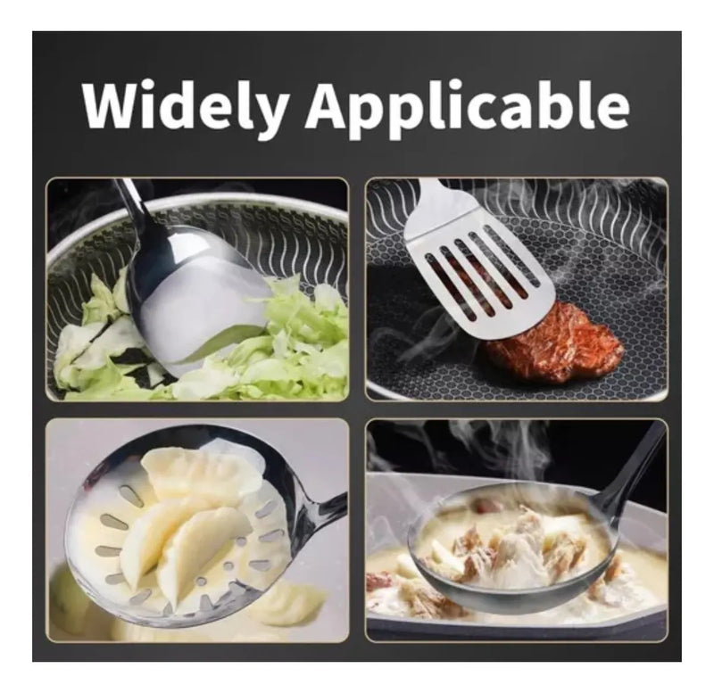 Juego De Utensilios De Cocina De Acero Inoxidable, 5 Piezas Plateado