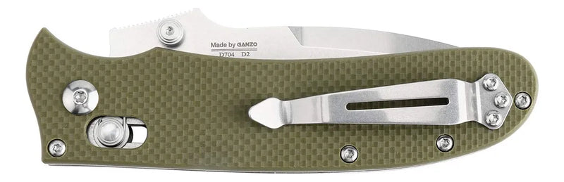 Ganzo D704-gr Cuchillo Plegable De Bolsillo D2 Hoja Abatible