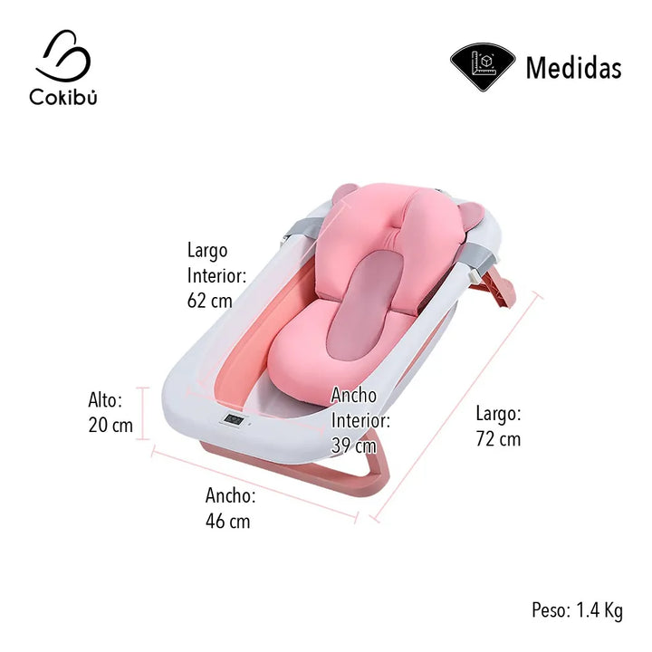 Tina Bañera Plegable Para Bebé Color Rosa Tina Bañera Plegab Tina Bañera Plegable Para Bebé