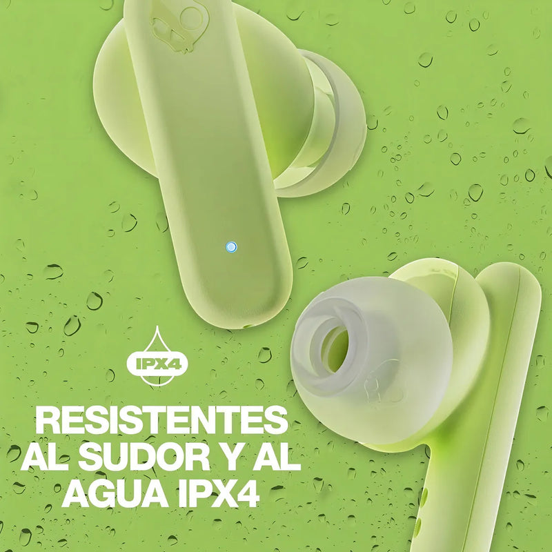 Audífonos Inalámbricos Skullcandy Smokin Buds Matcha Color Verde