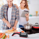 Afilador De Cuchillos Pro Multifuncional Ergonómico Cocina Color Negro