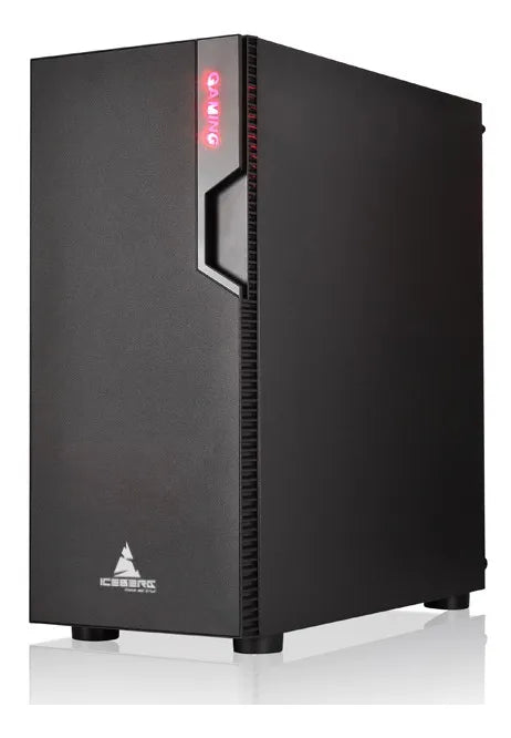 Gabinete Caja Gamer Para Pc Iceberg Glacius V2 Negra Vidrio Negro