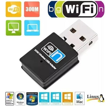 Tarjeta De Red Wifi Adaptador Usb Inalámbrico 300m Wd-3505b