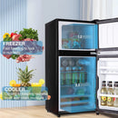 Refrigerador Compacto Retro 3.5 Pies Cúbicos Doble Puerta