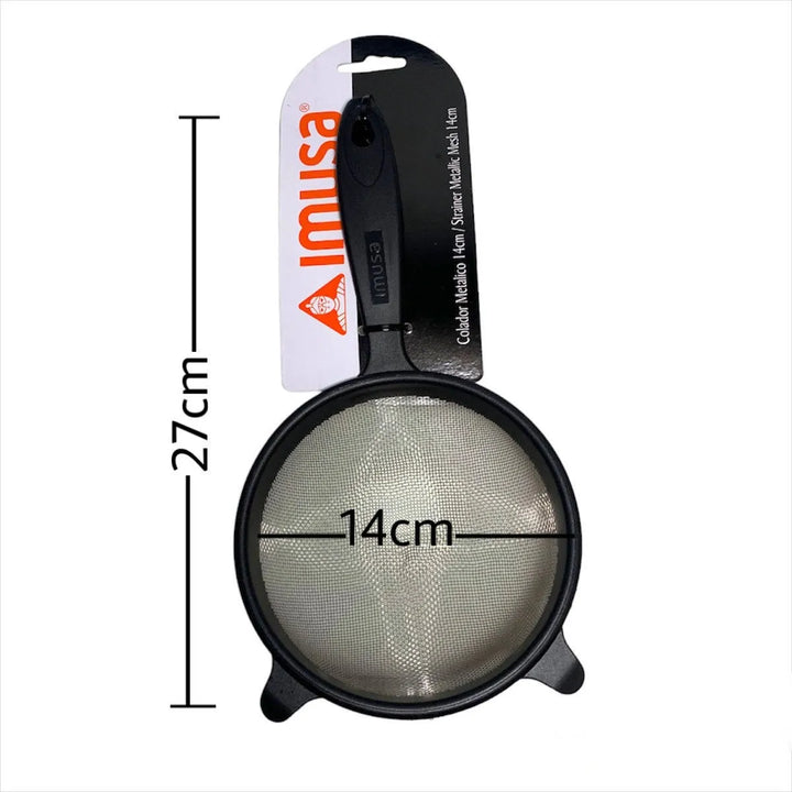 Colador Metalico Imusa 14 Cm Acero Inoxidable Negro