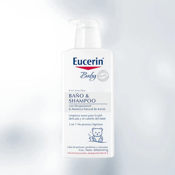 Shampoo Baby Baño Dexpantenol y manteca de karité natural 400ml Eucerin