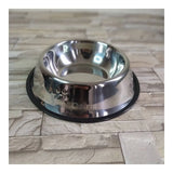 Comedero Plato Coca En Acero Inoxidable Para Perros Y Gatos Plateado