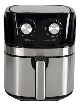Freidora Aire Air Fryer Multifuncional Kalley Grande 6.3 Lt. Negro/plateado