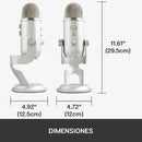 Micrófono Blue Yeti Condensador Omnidireccional color silverS