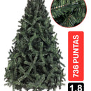 Arbol De Navidad Arizona 1.80m 736 Puntas Gio Home Pino Navideño Look Natural Base Metalica Artificial Para Decoracion Con Bolas Adornos Extension Cintas Bombillos Botas Campanas Luces Estrella Noel