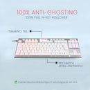 Teclado Mecanico Gamer Tkl Redragon Horus Blanco Switch Red